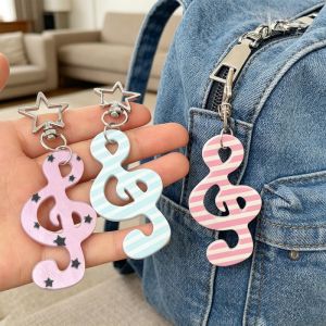 Creative Retro-Chic Polka Dot Striped Star And Musical Note Key Rings Mobile Phone Charms And Bag Charms