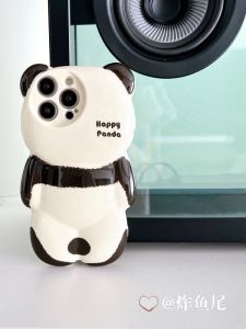 Cute 3D Panda Cartoon Silicone Phone Case for  15Pro Max 16 Models Protective Shell for Men And Women Anti-Fall And Durable