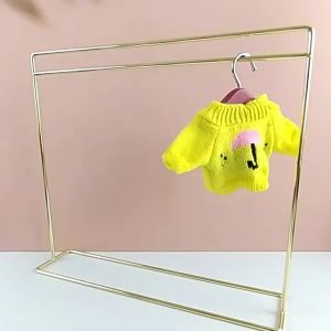 Solid Wood Mini Kids Baby Clothes Hanger Clip Clothes Display Rack Pet Hanger