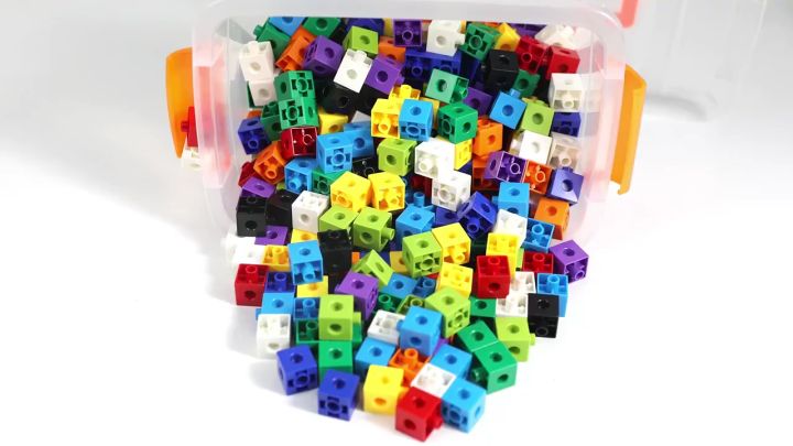 Math Linking Cubes Numberblocks 100pcs 2cm Number Blocks Snap Cube
