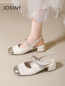 Josiny | Mary Jane Chunky Heel Loafer Pumps