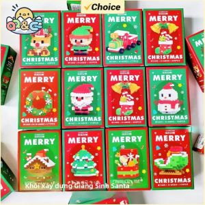 Bộ Khối Xây Dựng Giáng Sinh - Ông Già Noel & Gạc Xe Tuần Lộc Đồ Chơi Xếp Hình Trang Trí Bàn Ăn Đồ Chơi Giáo Dục Cho Trẻ Em Ý Tưởng Quà Tặng Giáng Sinh