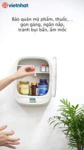 Tủ Đựng Mỹ Phẩm Có Cửa Dán Tường VIỆT NHẬT 3635 Kệ Đựng Mỹ Phẩm Kệ Đựng Đồ Skincare - TADAHOME