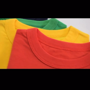 SG 100% cotton childrens t-shirt toddler boys and girls top for kids short sleeve T-shirt plain color clothes school activity shirt holiday clothes red green blue white yellow shirts