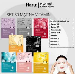 Set 20 mặt nạ + Tặng 10 Serum B5 5% Re. tinol 2% Niacina. mide HA BHA Vita. min A C E hô trợ dưỡng âm da và câp nước