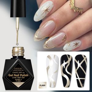 Sơn Gel Móng Tay Ánh Kim Vàng Bạc 10ml Dùng Đèn UV/LED Loại Tẩy Được Dành Cho Làm Móng Tự Làm