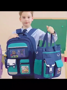 【Free gifts】School Bag for Kids Boy Girl Reflective Strips Waterproof Lightweight Backpack Multiple Compartments Elementary with Anime Character Keychain