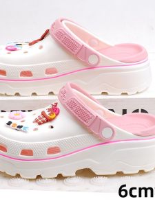 Princess Style EVA Home Slippers Womens Summer Thick Bottom Sandals Anti-Slip Beach Shoes Open-Toe Comfortable Slip-On Sandals