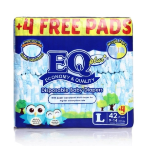 EQ Plus Jumbo Pack Large 42 - Tape Baby Diapers
