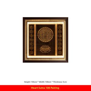 WANGJIXIANG | LED Illuminated Custom Buddhist Sutra Background Painting