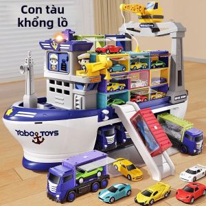 Bộ Đồ Chơi Tàu và Xe Tải Hợp Kim cho Trẻ 3+ Tuổi