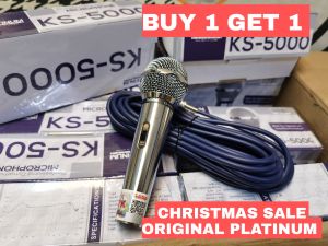 Original KS-5000 Platinum Dynamic Karaoke Microphone Buy 1 Get 1 Mikyop Music