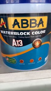 Sơn chống thấm Abba Waterblock Color A13 (5lít- 18lít) Chống thấm màu tường ngoại thất cao cấp