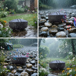 DOZZLY Ethereal Drum Steel Tongue Drum Rain Chime Handpan 3 Inches 6 Notes Mini Musical Instrument for Outside Garden