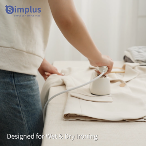 INSSA Steam Iron 180° Rotatable Handle Compact Portable 1000W High Power Dry & Steam Ironing Dual Pointed Tips GTJH022