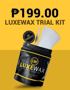 Luxewax DIY Sugar Waxing Kit Painless Sunflower Oil and WipeOut Hair Removal Cream