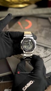 Jam Tangan Pria Casio General AE-1000WD-1A Digital Dial Stainless Steel Band Quartz Watch