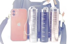 Waterproof Travel Outdoor Weekly Aluminum Pill Container Pocket Pill Case Pill Box Portable 7 days