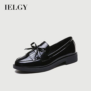 IELGY womens british style bowknot tassel loafers