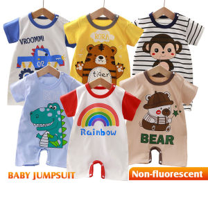 1-10Month Newborn Baby Boy Stretchable Soft Cotton Buttoned Onesies Jumpsuit Jumpsuits Kids Short Sleeve
