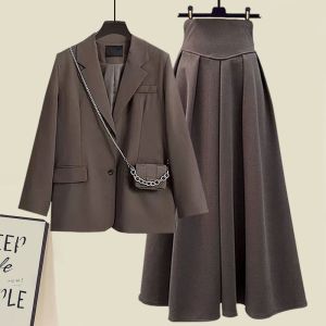 NUMEN BUTTON | Slimming Concealing Office Set For Plus Size 2 Pieces