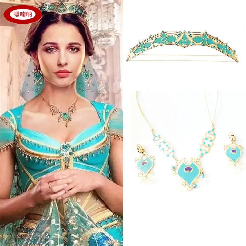 Princess jasmine clearance earrings and necklace