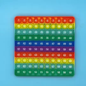 Push Pop Math Toy Multiplication Silicone Fidget Kids Learning Numbers Stationery Latihan Darab