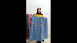 Rok panjang wanita super jumbo BB 100 kg - Rok kerja muslimah polos model payung big size