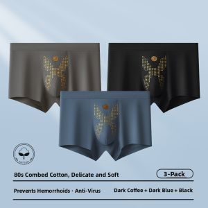 miiow | Mens Cotton Underwear Breathable Lightweight Antibacterial Boxer Shorts Large Size Comfortable Sports Briefs MiiOW Brand