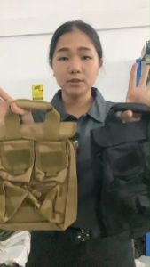 Nylon Oxford Shoulder Bag with 4 Matching Pockets - 25 x 25 x 8 cm - Tactical Outdoor Design