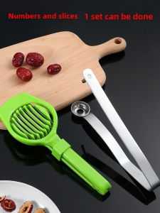 For Home Red Dates Corer Hand Pressure Hawthorn Coring Handy Gadget Stainless Steel Seed Removal and Segmentation Tool Commercial Slicer