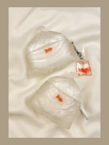 Creative Transparent Bag Small Goldfish Airpods Protective Case Compatible with Apple pro Earphones Silicone Soft Shell Wireless Bluetooth