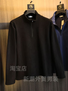 Áo Thun Nam Cổ Cao Tay Dài Màu Trơn Mềm Mại Thoải Mái Mùa Thu Đông Quần Áo Công Sở Thường Ngày Chất Liệu Polyester