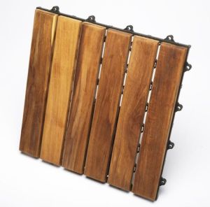 Lantai kayu jati bongkar pasang 30 x 30 cm