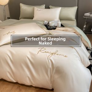 Luxurious 60-Thread Count Long Staple Cotton Bedding Set 4 Pieces