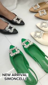 Simoncelli Sandal Wanita Flat Tali Belakang Sandal Kerja Kuliah Kondangan ELegant Import A3622-30