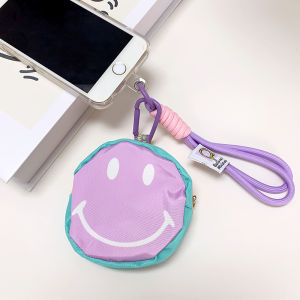 Creative Mini Coin Storage Bag Hanging Rope School Bag Accessory Earphone Coin Purse Cartoon Personal Small Bag Pendant