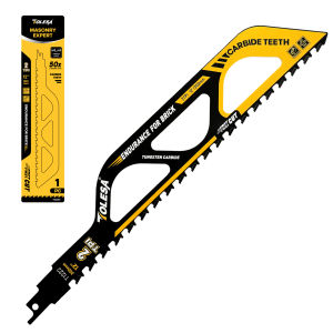 TOLESA 12-Inch Demolition Masonry Reciprocating Saw Blades 2TPI Carbide Blades for Cutting Aerated Concrete and Hollow Brick 1Pc