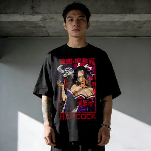 Bandai | One Piece Boa Hancock Print Cotton T-shirt Summer Anime Men Women 2026 Short-sleeved Retro Harajuku Y2K Streetwear Tee Tops