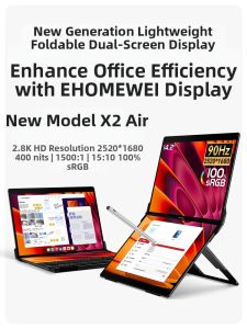 EHOMEWEI | Foldable Portable Dual 2.5K Touchscreen Display X1 ait