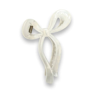 กิ๊บติดผมรูปผีเสื้อผูกโบว์ผ้าลายจุดสีเจลลี่อ่อนๆ สไตล์สาวๆ กิ๊บติดผมแบบมีสายรัดผมสำหรับผู้หญิง