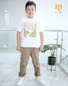 Setelan Anak Laki Laki Remaja Tanggung Rumi Set Celana Cargo Anak Cowok