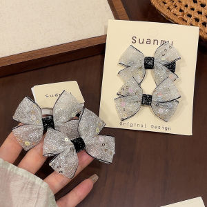 กิ๊บติดผมรูปผีเสื้อสำหรับเด็กผู้หญิง ยางยืดหางม้า ยางรัดผม ยางรัดผมทรงกลม ยางรัดผมทรงวงแหวน ยางยืดแรงดึงสูง ไม่ทำลายผม