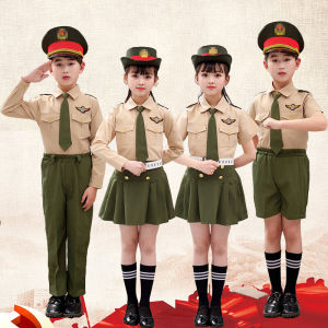 Children Police Police Officer Clothing Public Security Little Traffic Police Clothes Boys Girl Primary School Students Flag Raisers Performance Chorus Clothing