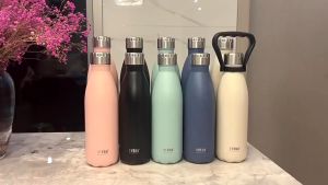 TYESO TS-8842/TS-8843 750ml/1000ml Thermos Classic Sport Bottle Vacuum Insulated Tumbler Keep Cold And Hot 304 Stainless Steel Thermal Water Bottle Botol Air