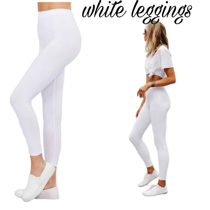 Good quality white leggings best sale