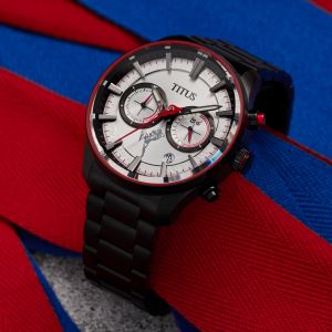 Solvil et Titus (โซวิล เอ ติตัส) นาฬิกาผู้ชาย “มวยไทย” (Muay Thai) คอลเลกชัน Saber 5 เข็ม ระบบควอตซ์ สายสเตนเลสสตีล/ไนลอน (W06-03307)