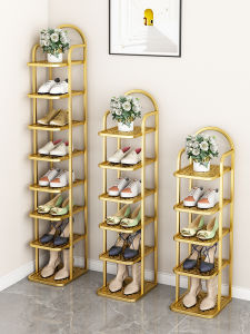 Scandinavian For Home Shoe Rack Simple Door Small Narrow Accessible Luxury Indoor Multi-Layer Shoe Cabinet Dormitory Bedroom Storage Small Shoe Rack