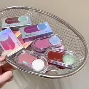 Gege Bear Highlighter Blush Cream Long-Lasting Hydrating Lip and Cheek Dual-use Makeup Palette