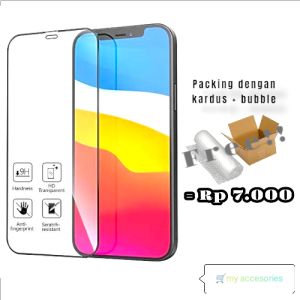 Temperd Kaca Bening Full cover iPhone 15 11 Pro Max 12 13 14 pro MAX 14 plus 12 13 mini X XR Xs 6 7 8+ 6 7 8G 6s Tempered  Glass Ful Coverage Clear Glossy Tempred Amoled Pelindung Layar   Antigores Screen Protector Anti Gores